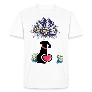 Autriche Tyrol Chat Chien Chats Chiens Suisse - T-shirt Premium bio Homme - blanc - Devant - Nico (187cm)