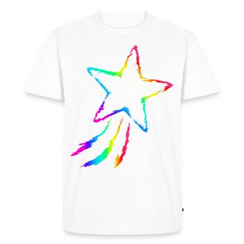 Étoile filante - T-shirt Premium bio Homme - blanc - Devant - Nico (187cm)