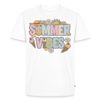 Boho Summer Vibes - Men's Premium Organic T-Shirt - white - Front - Nico (187cm)
