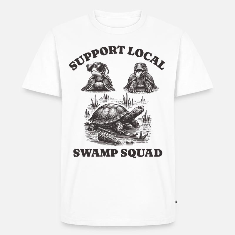 turtle Lovers - Support Local swamp squad - Männer Premium Bio T-Shirt - Weiß