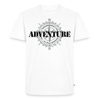 Aventure - T-shirt Premium bio Homme - blanc - Devant - Nico (187cm)