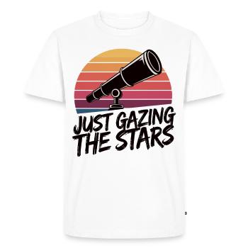 Only Stargazing - Stargazer Gift - Men's Premium Organic T-Shirt - white - Front - Nico (187cm)