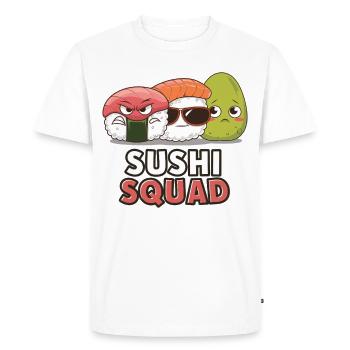 Sushi Squad – Cute & Naughty - Men's Premium Organic T-Shirt - white - Front - Nico (187cm)