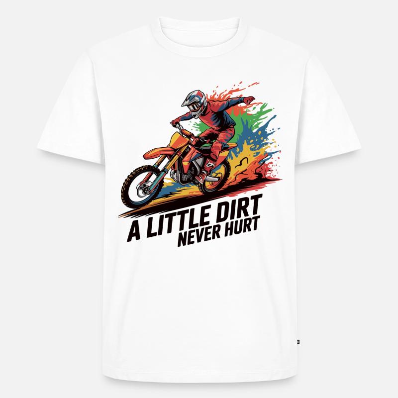 Motocross: Dreckige Leidenschaft - Männer Premium Bio T-Shirt - Weiß