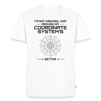 Coordinate System GIS Geodesy Surveying Map - Men's Premium Organic T-Shirt - white - Front - Nico (187cm)