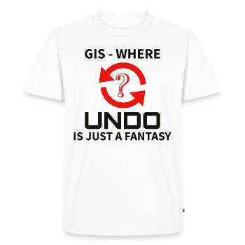 GIS Undo Fantasy Data Mapping Errors - Men's Premium Organic T-Shirt - white - Front - Nico (187cm)