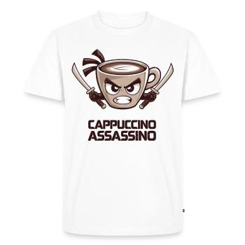 Chemise Cappuccino Assassino - T-shirt Premium bio Homme - blanc - Devant - Nico (187cm)