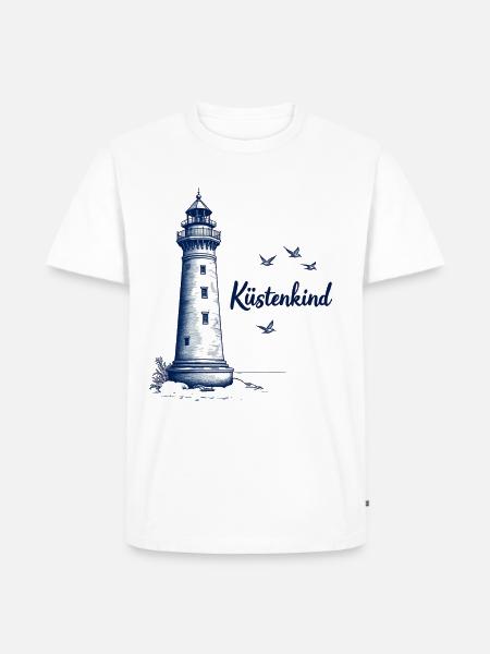 Küstenkind - Männer Premium Bio T-Shirt - Weiß