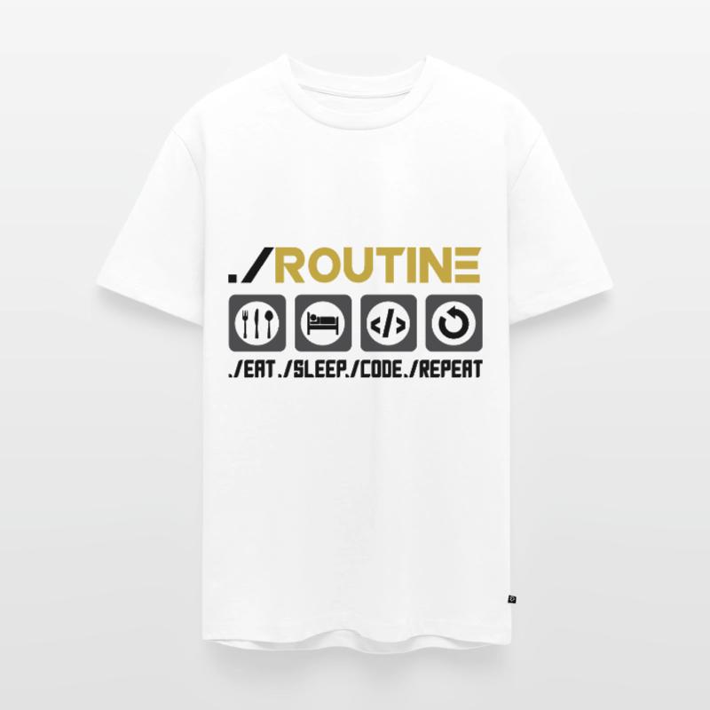 Routine Eat Sleep Code Repeat Software Developer C Männer Premium Bio T-Shirt