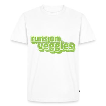 Légume Végétarien Végétalien Vintage I Cadeau - T-shirt Premium bio Homme - blanc - Devant - Nico (187cm)