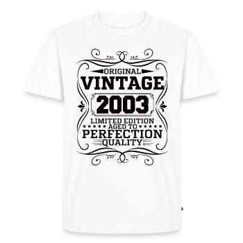 Vintage 2003 Édition Limitée Originale - T-shirt Premium bio Homme - blanc - Devant - Nico (187cm)