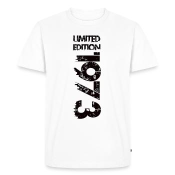 Limited Edition 1973 - Men's Premium Organic T-Shirt - white - Front - Nico (187cm)