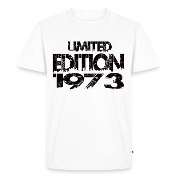 Limited Edition 1973 - Men's Premium Organic T-Shirt - white - Front - Nico (187cm)