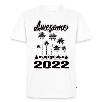 A - Men's Premium Organic T-Shirt - white - Front - Nico (187cm)