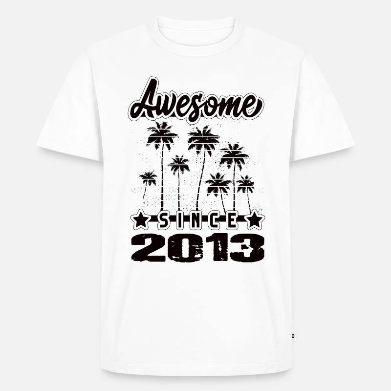 Awesome Since 2013 - Männer Premium Bio T-Shirt - Weiß