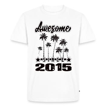 Génial depuis 2015 - T-shirt Premium bio Homme - blanc - Devant - Nico (187cm)