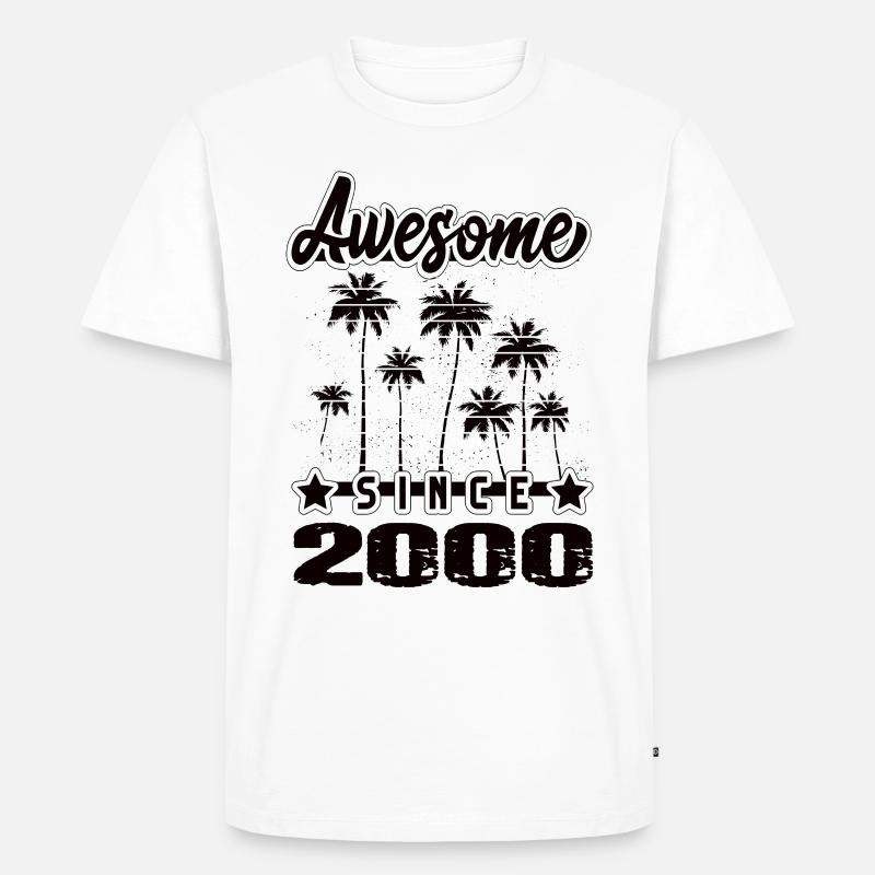 Awesome Since 2000 - Männer Premium Bio T-Shirt - Weiß