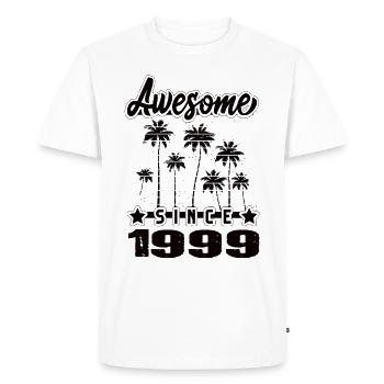 Awesome Since 1999 - Men's Premium Organic T-Shirt - white - Front - Nico (187cm)