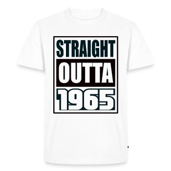 Straight Outta 1965 Birthday 1965 Born 1965 - Men's Premium Organic T-Shirt - white - Front - Nico (187cm)