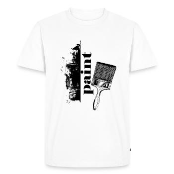 Pinceau Couleur Pinceau Peintre Peinture Art Artiste - T-shirt Premium bio Homme - blanc - Devant - Nico (187cm)