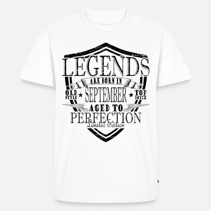 Legenden September - Männer Premium Bio T-Shirt - Weiß