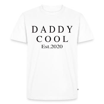 Daddy Cool est 2020 - Men's Premium Organic T-Shirt - white - Front - Nico (187cm)