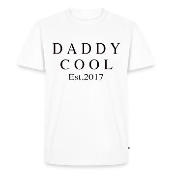 Daddy Cool est 2017 - Men's Premium Organic T-Shirt - white - Front - Nico (187cm)