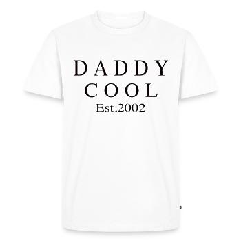 Daddy Cool est 2002 - Men's Premium Organic T-Shirt - white - Front - Nico (187cm)