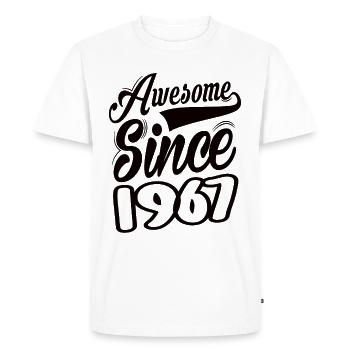 Awesome Since 1967 - Men's Premium Organic T-Shirt - white - Front - Nico (187cm)