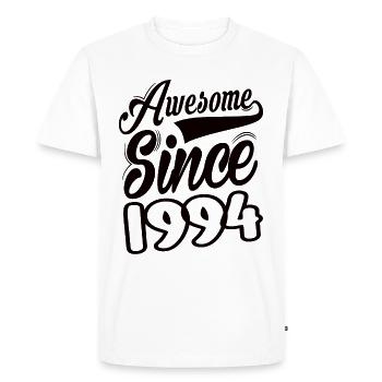 Awesome Since 1994 - Men's Premium Organic T-Shirt - white - Front - Nico (187cm)