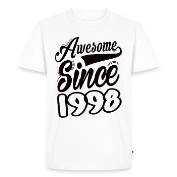 Awesome Since 1998 - Men's Premium Organic T-Shirt - white - Front - Nico (187cm)