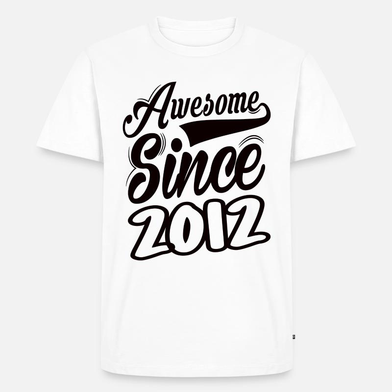 Awesome Since 2012 - Männer Premium Bio T-Shirt - Weiß