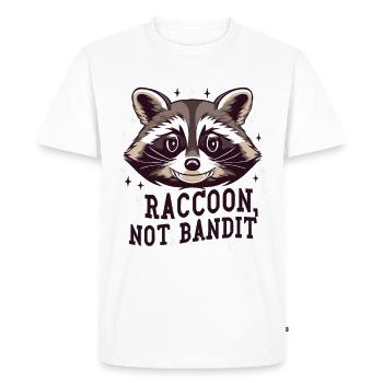 Waschbär Waschbär Baby Raccoon Not Bandit - Men's Premium Organic T-Shirt - white - Front - Nico (187cm)