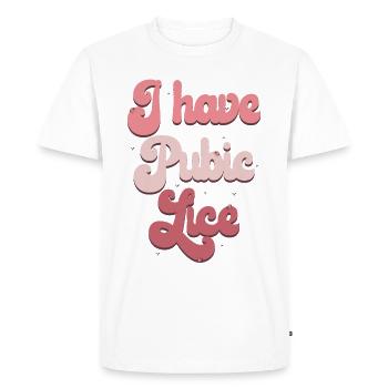 Arc-en-ciel ironique pubien poux humour vêtements - T-shirt Premium bio Homme - blanc - Devant - Nico (187cm)