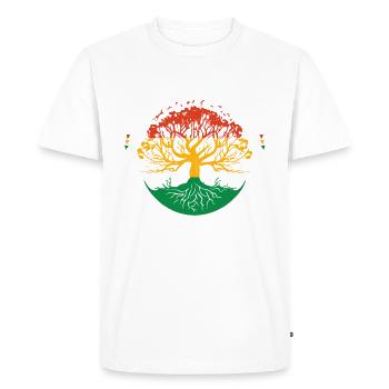 Black History Month Honouring & Inspiring Tee - Men's Premium Organic T-Shirt - white - Front - Nico (187cm)