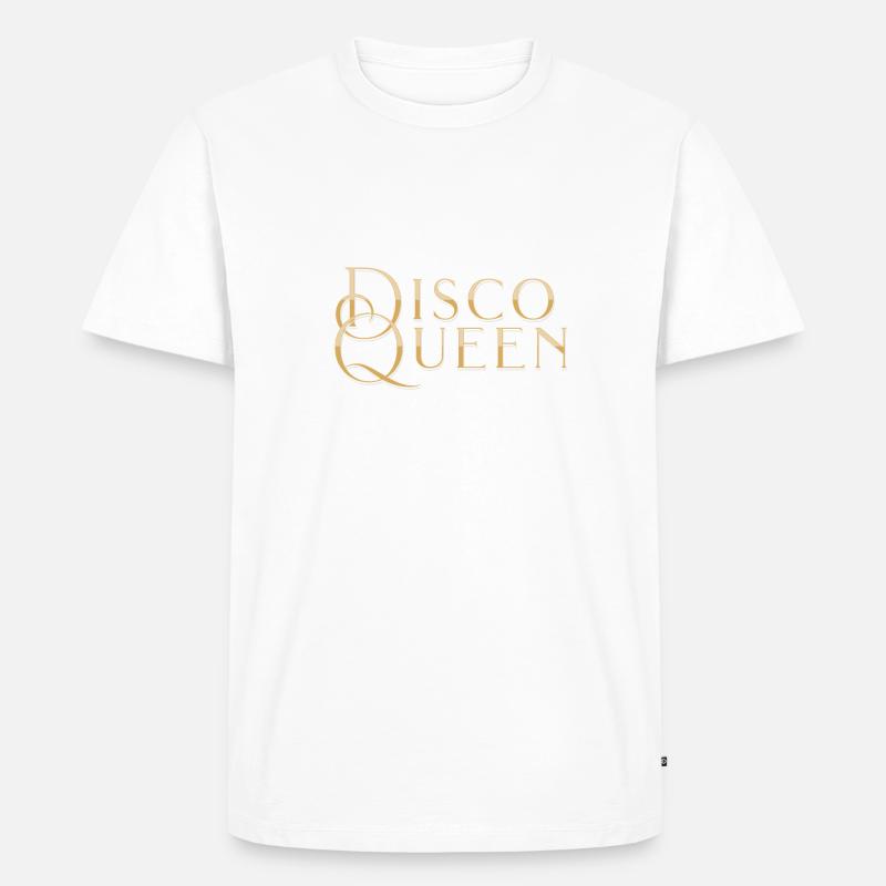70er Disco Queen Kostüm Tee - Männer Premium Bio T-Shirt - Weiß