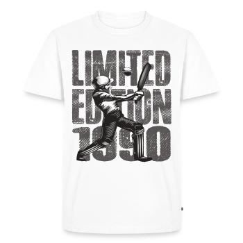 Limited Edition 1990 Limited Edition Cricket - Men's Premium Organic T-Shirt - white - Front - Nico (187cm)