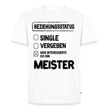 Statut de la relation maîtresse Maître métier - T-shirt Premium bio Homme - blanc - Devant - Nico (187cm)