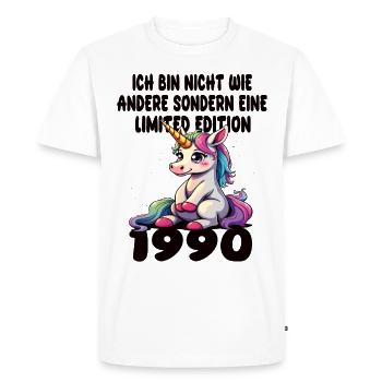 Limited Edition 1990 Birthday Born 1990 - Men's Premium Organic T-Shirt - white - Front - Nico (187cm)