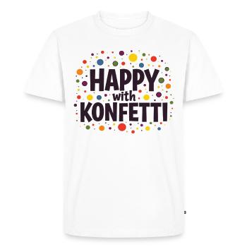 Carnival Costume Happy With Confetti Carnival - Men's Premium Organic T-Shirt - white - Front - Nico (187cm)