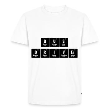 Periodic Table Of Elements School Bus Driver - Men's Premium Organic T-Shirt - white - Front - Nico (187cm)