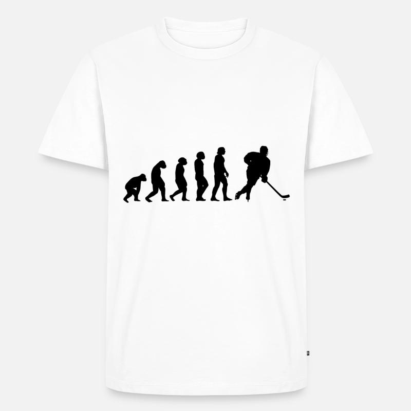 Eishockey Evolution II - Männer Premium Bio T-Shirt - Weiß