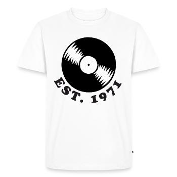 Millésime 1971 - T-shirt Premium bio Homme - blanc - Devant - Nico (187cm)