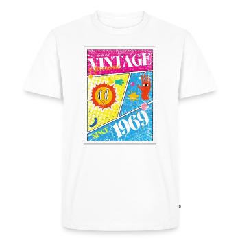 Millésime 1969 - T-shirt Premium bio Homme - blanc - Devant - Nico (187cm)