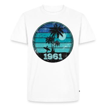 Millésime 1961 - T-shirt Premium bio Homme - blanc - Devant - Nico (187cm)