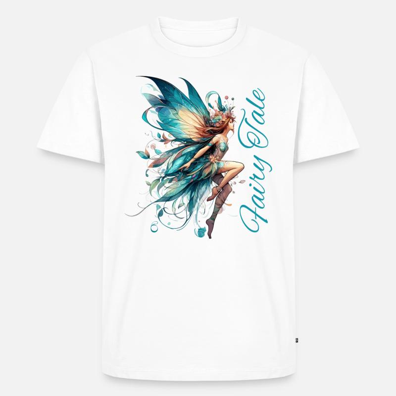 Fee Märchen Geschenk - Männer Premium Bio T-Shirt - Weiß
