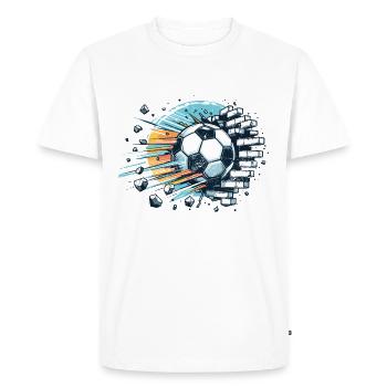 Ballon de football - T-shirt Premium bio Homme - blanc - Devant - Nico (187cm)
