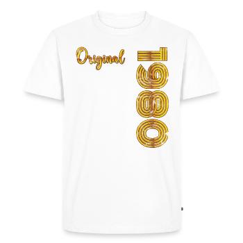 Millésime 1980 - T-shirt Premium bio Homme - blanc - Devant - Nico (187cm)