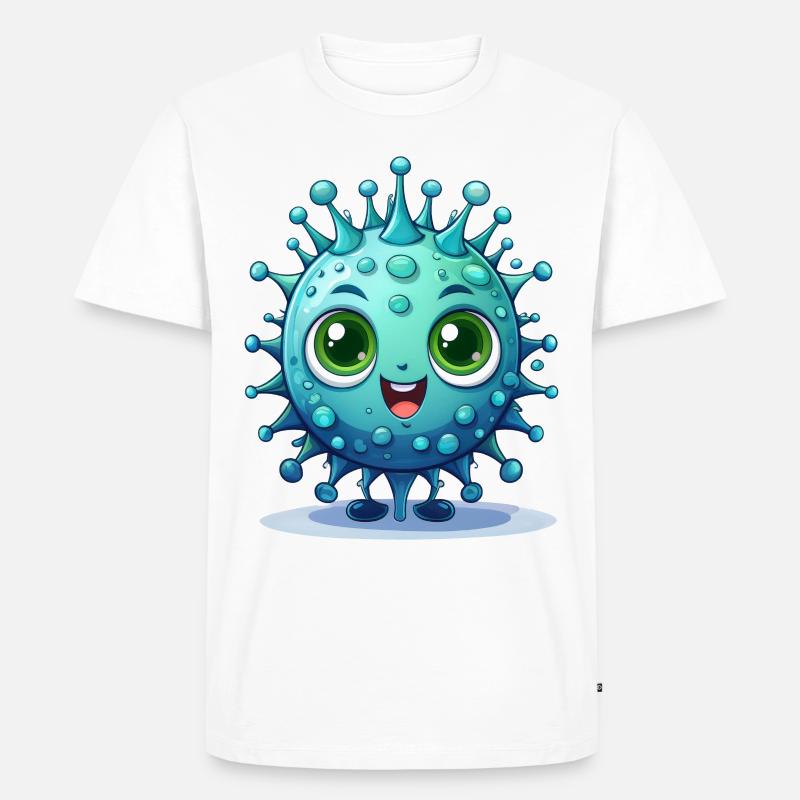Virus oder Bakterium - Männer Premium Bio T-Shirt - Weiß