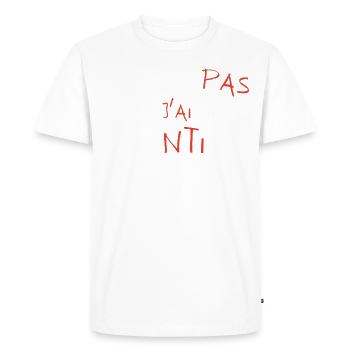 I can't I have Chantier - Men's Premium Organic T-Shirt - white - Front - Nico (187cm)